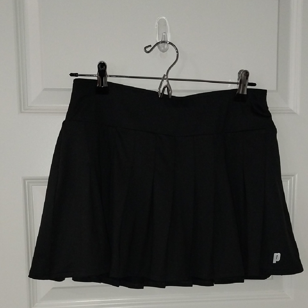 Prince Black Pleated Skort